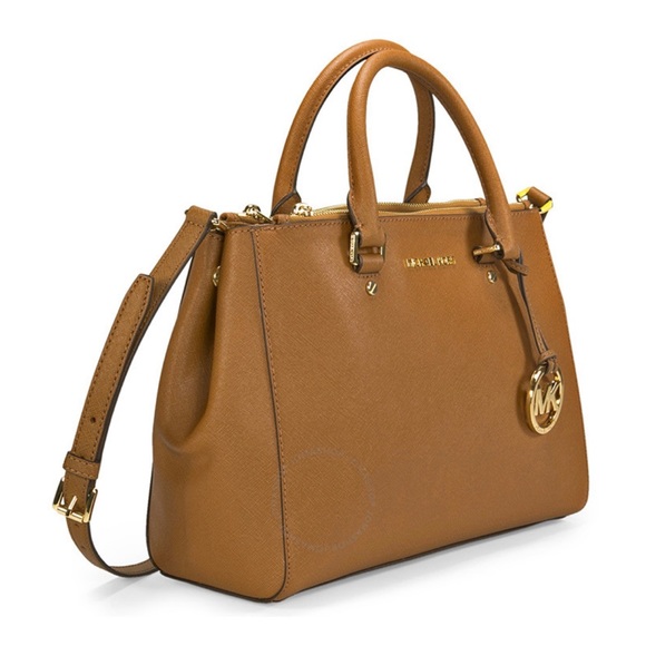 Like new Sutton Leather Medium Satchel Handbag tan - Picture 3 of 6